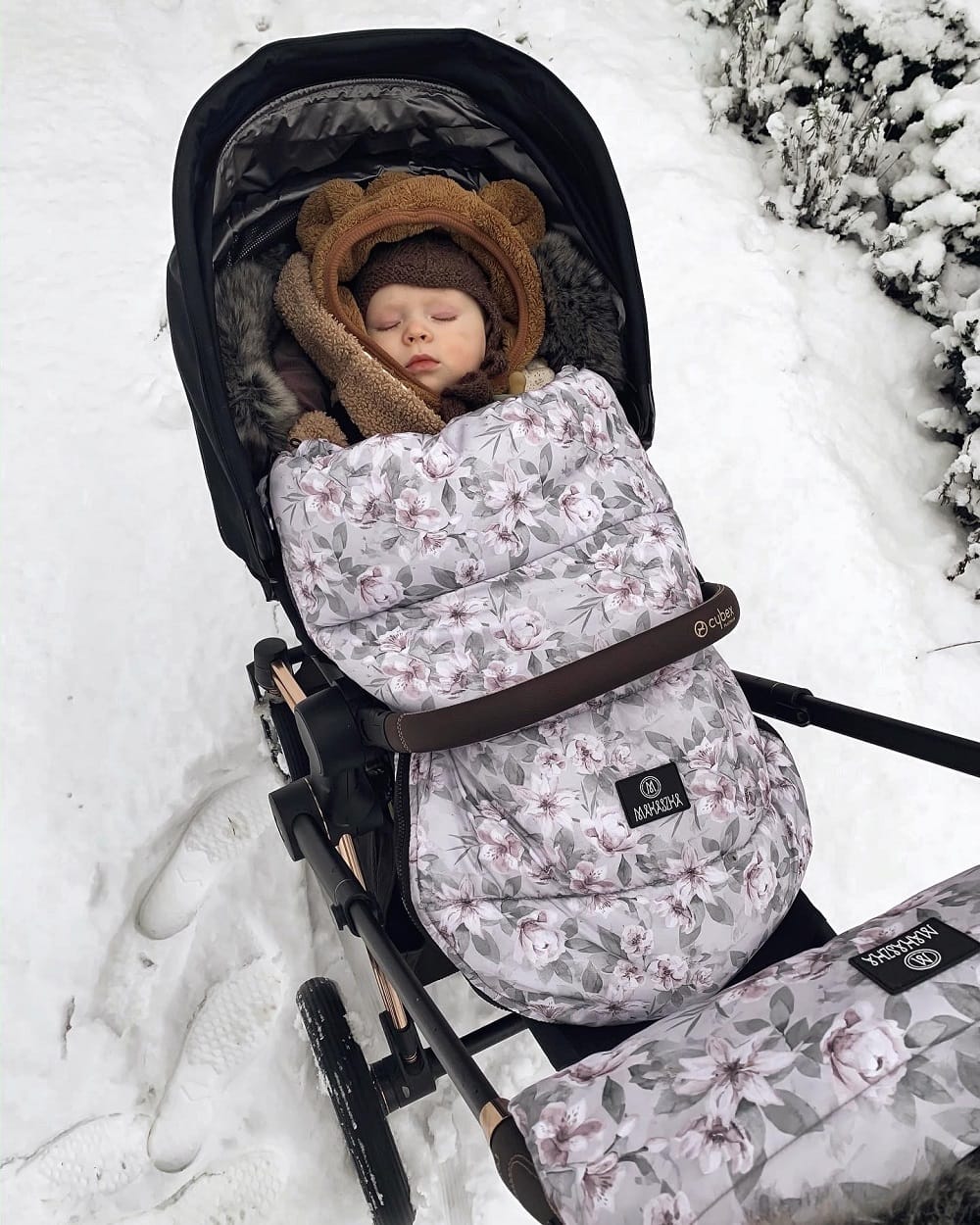 Schlafsack für Kinderwagen Baby Füßsack  wasserdicht 110 cm Winter FLUFFY 